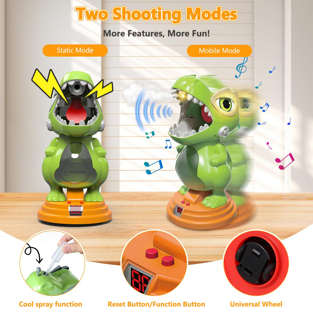 AuroTops dinosaur shooting game with score display tracks each shooter's points