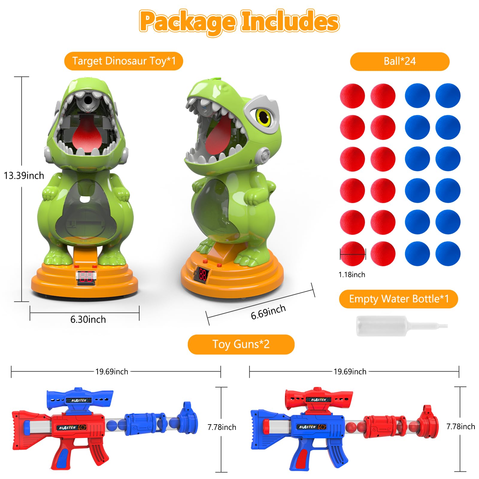 AuroTops dinosaur tongue mist spray adds exciting sensory action during target practice