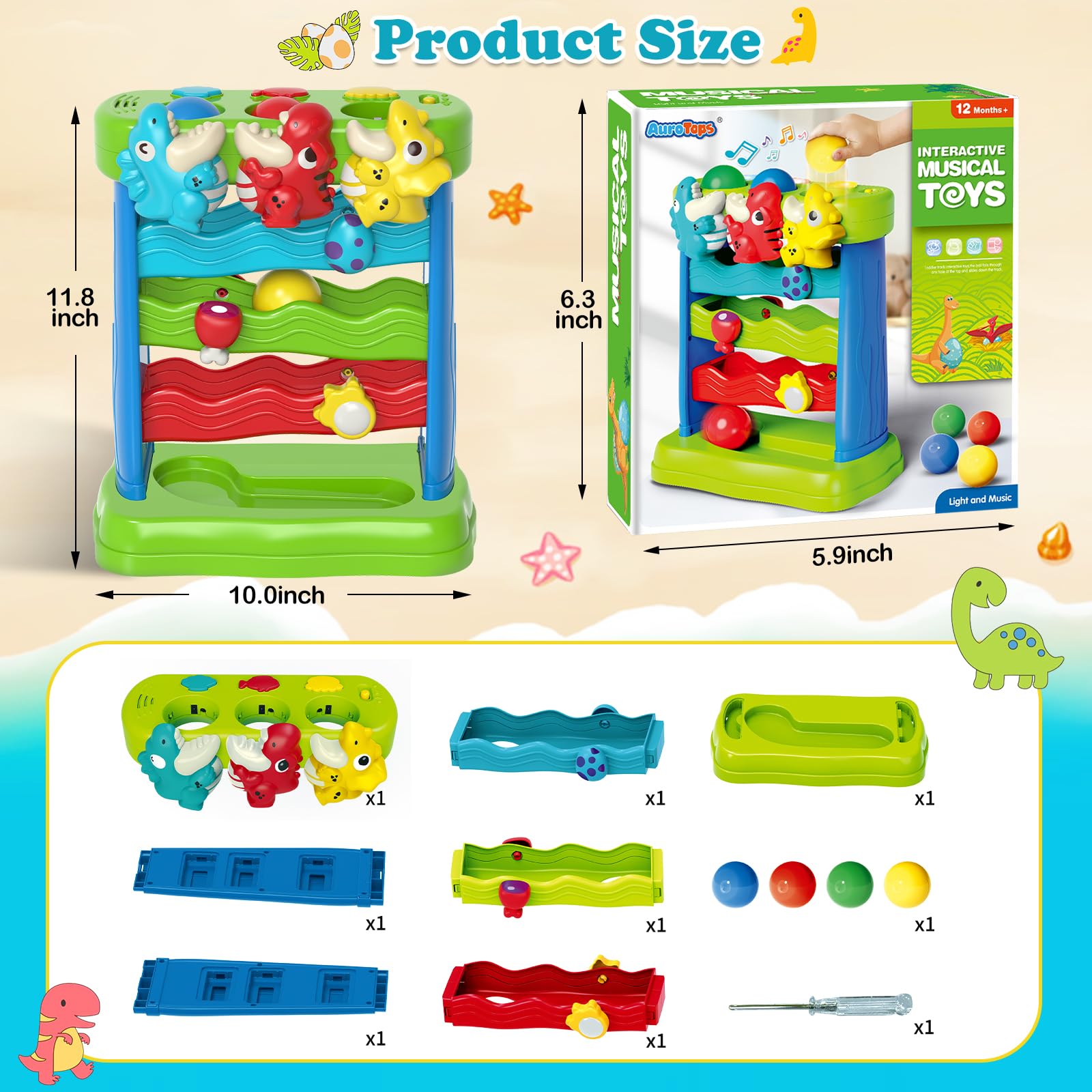 AuroTops ocean-creature buttons promote color recognition during play.