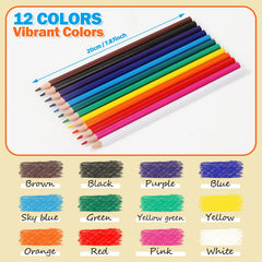 AuroTops presharpened colored pencils arranged in a box for immediate drawing in class.