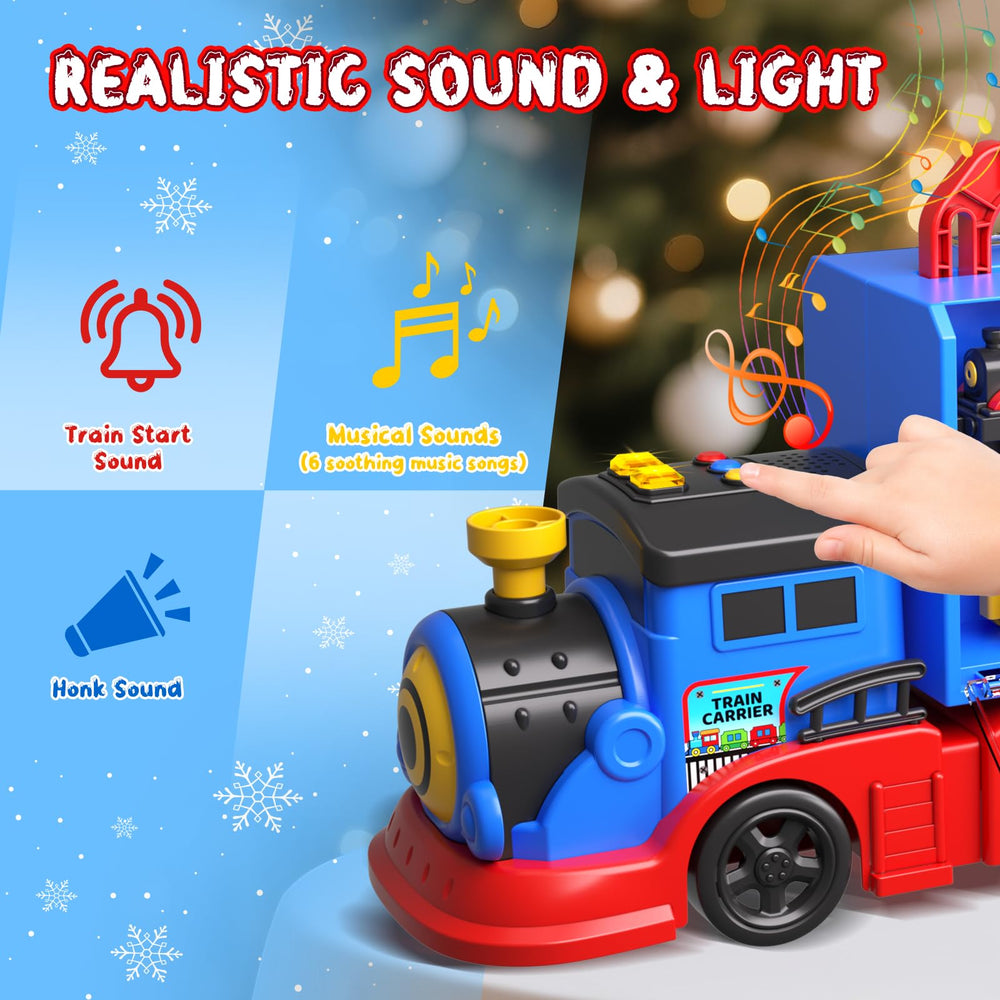AuroTops trains with lights and sounds create immersive play scenarios.