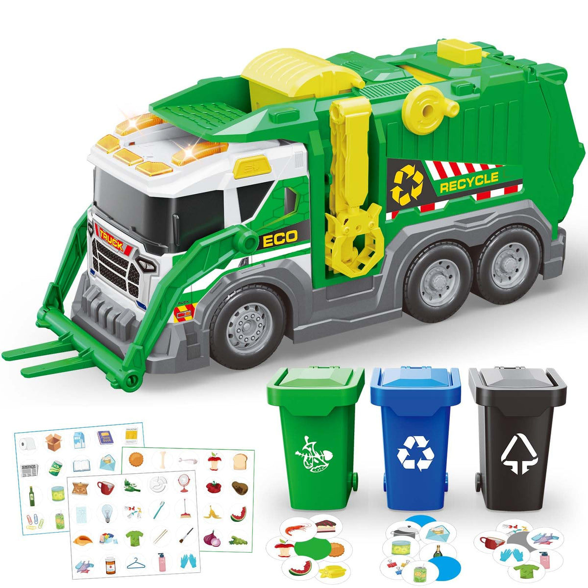 AuroTops garbage truck toy large truck with lights promotes engaging play