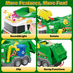 AuroTops mini green trash bin supports sorting play and color differentiation