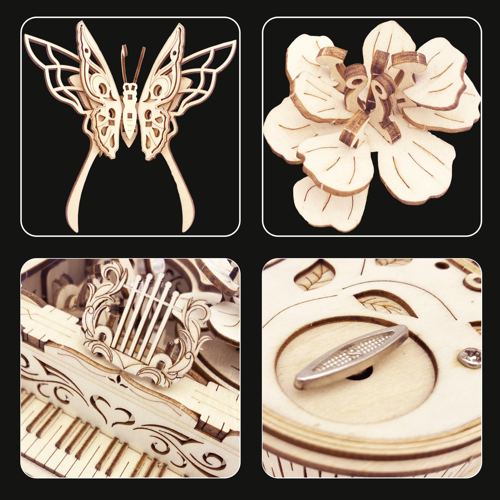 auryee wooden craft kit with burr-free plywood parts for precise assembly