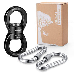AusKit black swing swivel showing silent, frictionless 360° rotation for smooth swinging.