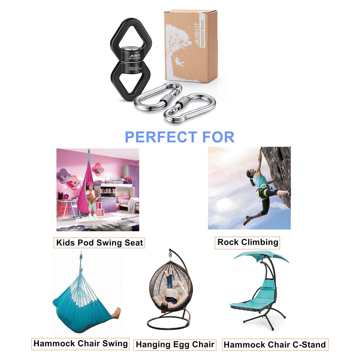 AusKit swivel crafted from aluminum-magnesium alloy for durable performance.