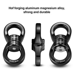 Tangle-free rotation prevents knots during setup and use with AusKit swivel.
