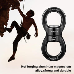 Therapy swings or hammocks benefit from AusKit swivel's reliable rotation.