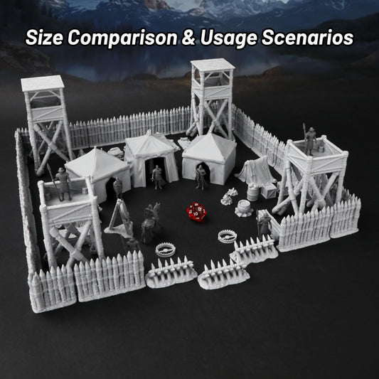 AUSPDICE AF676 tents create realistic camp scenes for engaging encounters.