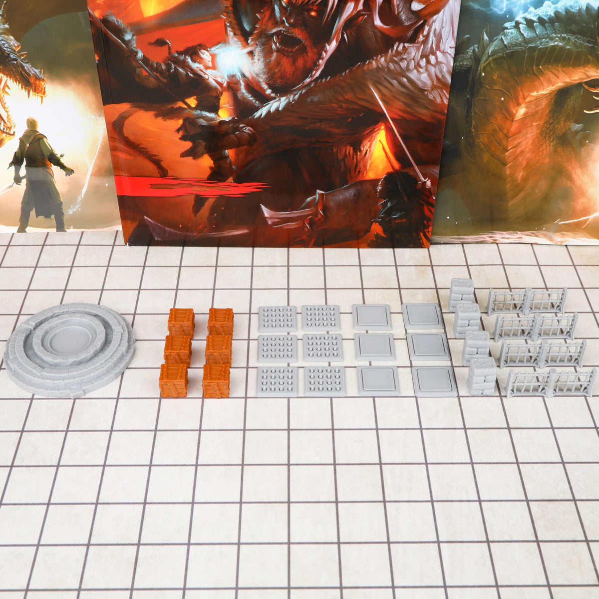 AUSPDICE dungeon walls 40pcs wall section for modular tabletop terrain, enhances scene depth