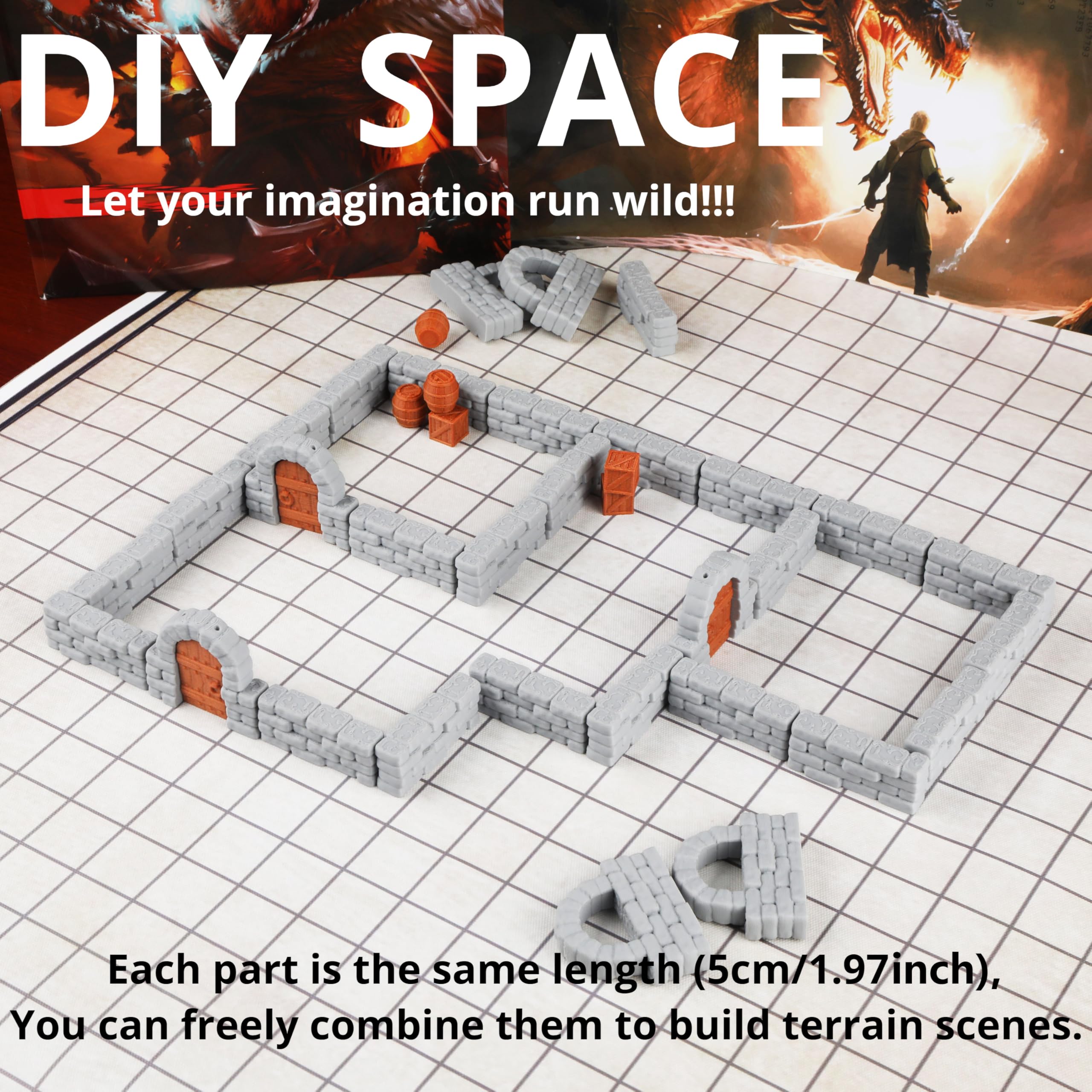 AUSPDICE Dungeon Windows add authentic light details to immersive dungeon scenes.