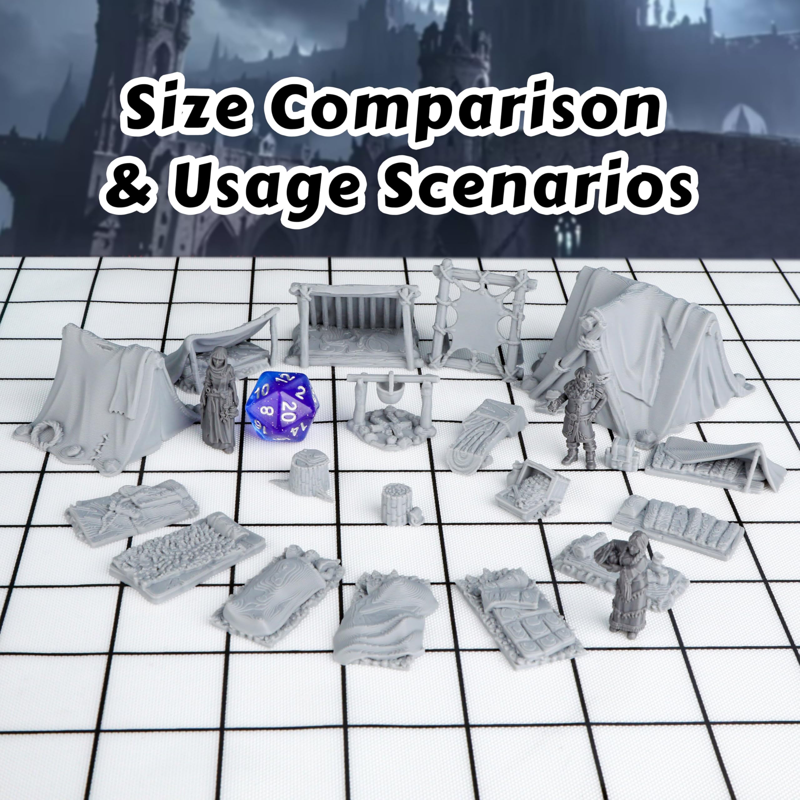 Auspdice unpainted miniatures ready for custom painting and personalization.