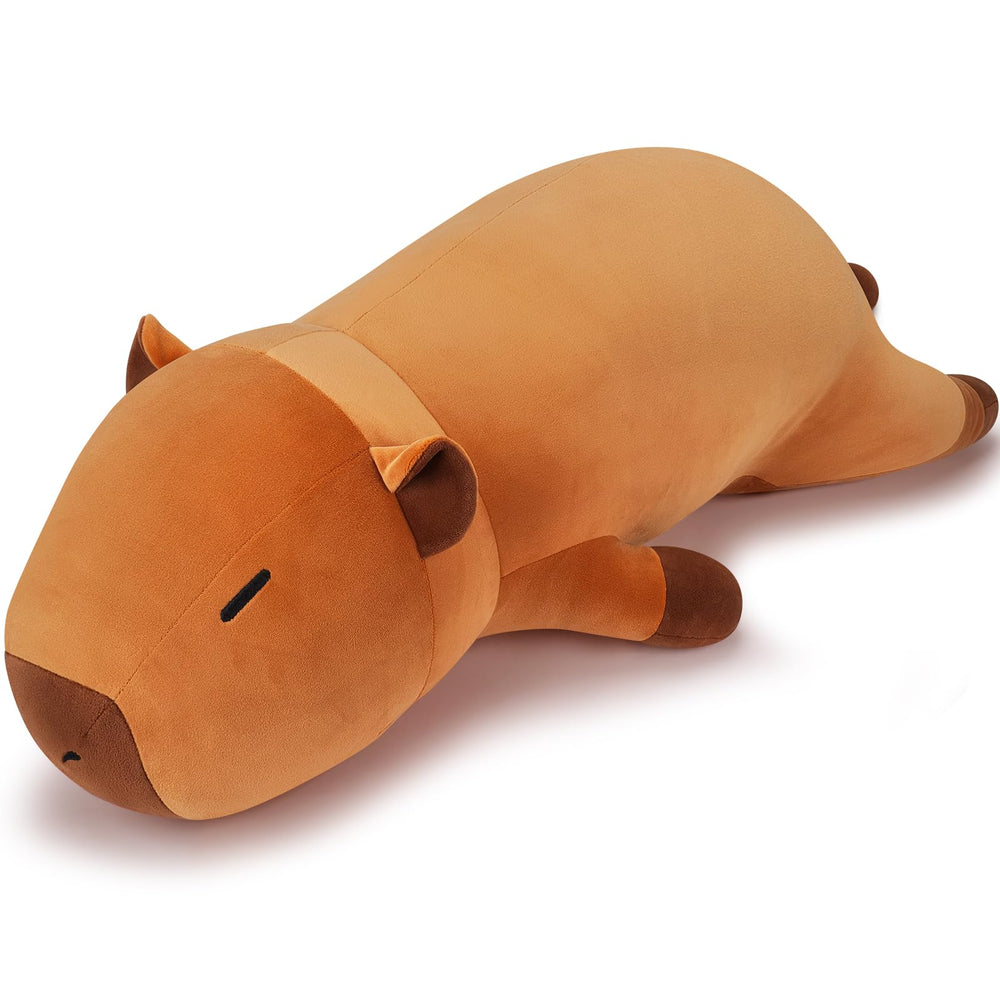 Auspicious Beginning 19-inch Capybara plush front view ideal for cuddling