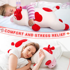 Auspicious Beginning Mushroom Cow plush fabric close-up showing soft material