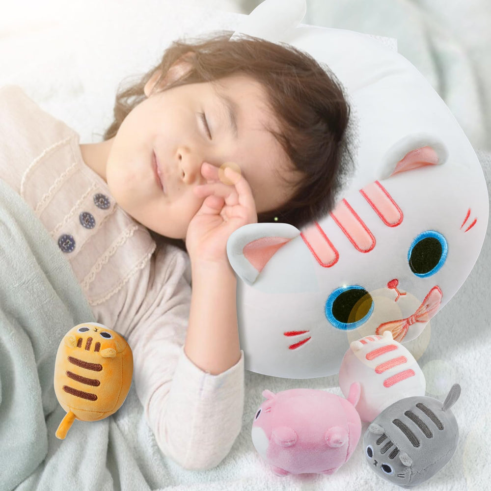 Auspicious Beginning colorful baby kittens plush, playful companions for imaginative play.