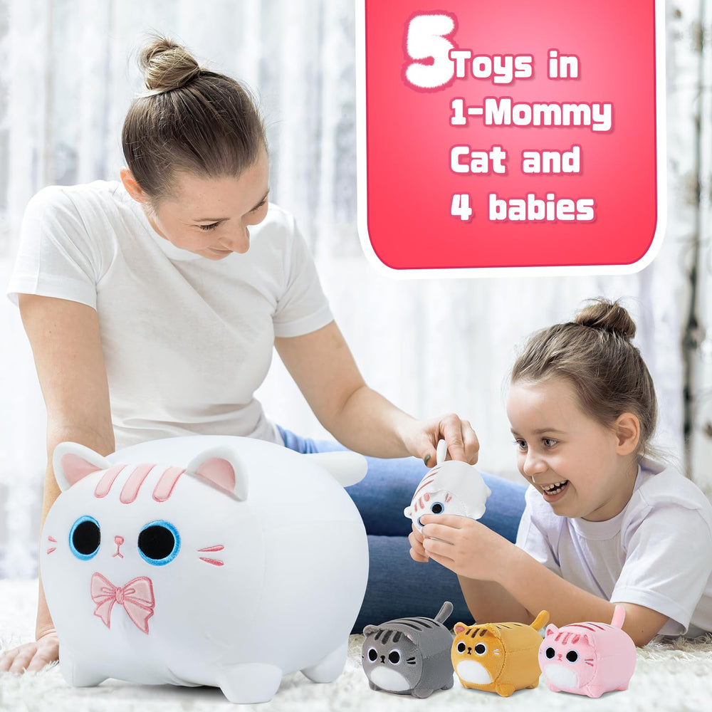 Auspicious Beginning kitten plush baby pose two, soft textures invite gentle hugs.