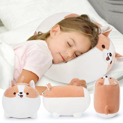 Auspicious Beginning soft dog plush toy as a cozy sleep companion