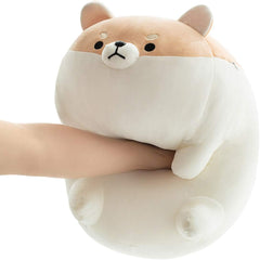 Auspicious Beginning Corgi Plush on a sofa offers soft lounging companionship.