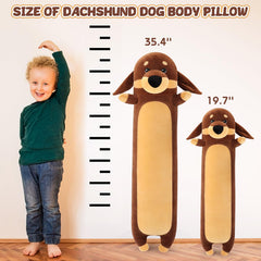 Auspicious Beginning dachshund plush side view suitable for room decor and cuddles.