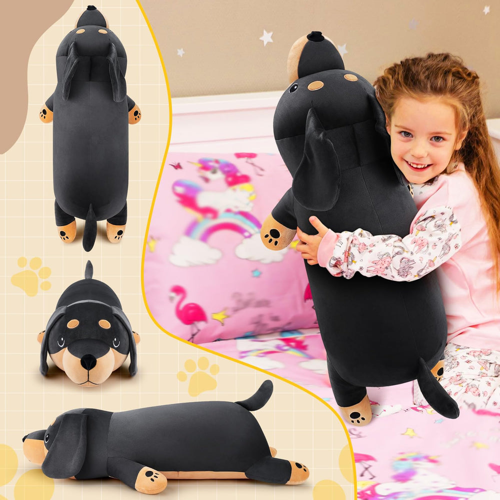 Auspicious Beginning dachshund plush in a cozy room setting as decor