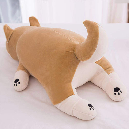 Auspicious Beginning giant Shiba Inu plush pillow for reading and lounging