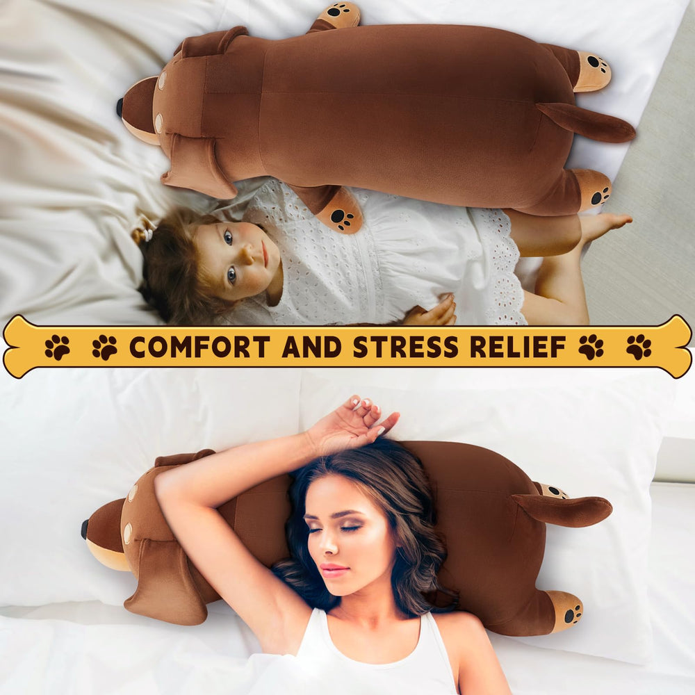 Auspicious Beginning gift-ready dachshund plush suitable for home and play.