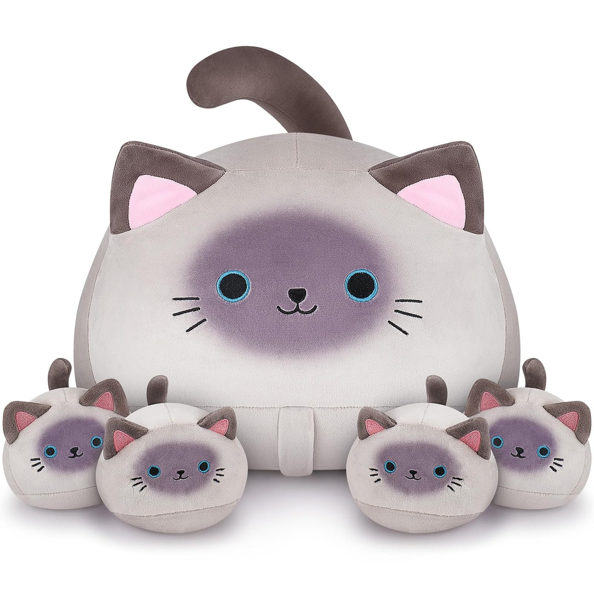 Auspicious Beginning Siamese mommy plush 19-inch for cozy hugs
