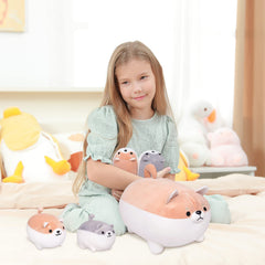 Auspicious Beginning small 5.9-inch puppy plush for easy hugs.