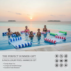 Auspicious Rain 8-pack durable vinyl construction for long-lasting pool use.