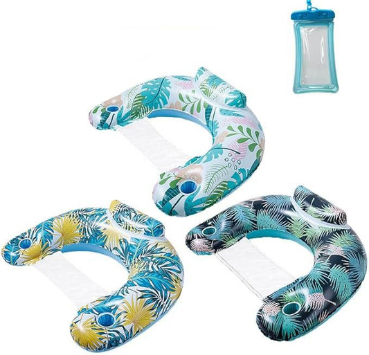 Auspicious Rain adults' pool floats with ergonomic backrest for all-day comfort.