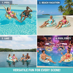 Auspicious Rain pool lounge with stable base keeps drinks secure while you relax.