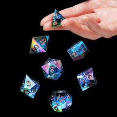 AUSTOR metal storage box protects and organizes the dice set between games.