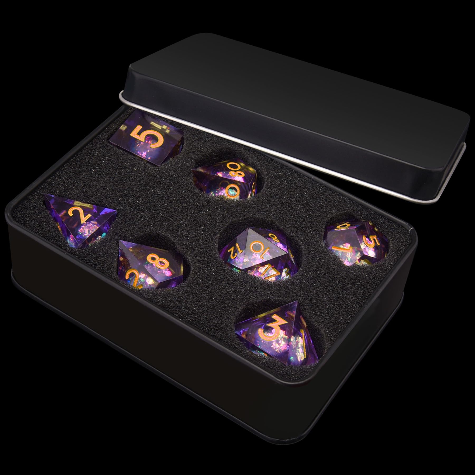 AUSTOR handmade resin dice emphasizing natural material and durability.