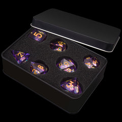 AUSTOR handmade resin dice emphasizing natural material and durability.