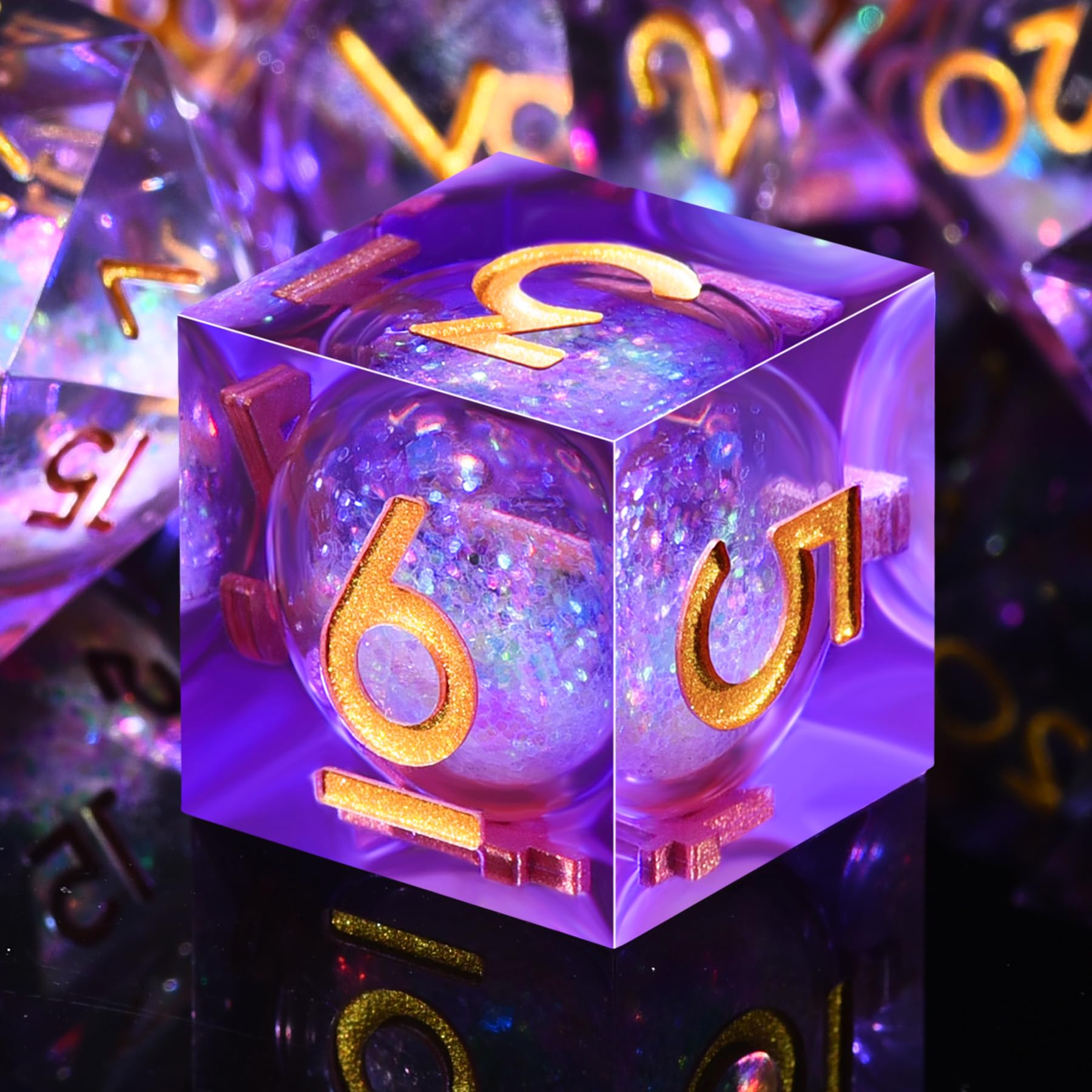 AUSTOR sharp-edge DND dice with polished edges for premium feel.