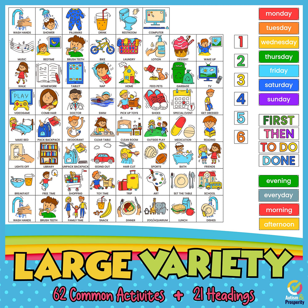 Autism & Prosperity home use visuals simplify morning and bedtime routines