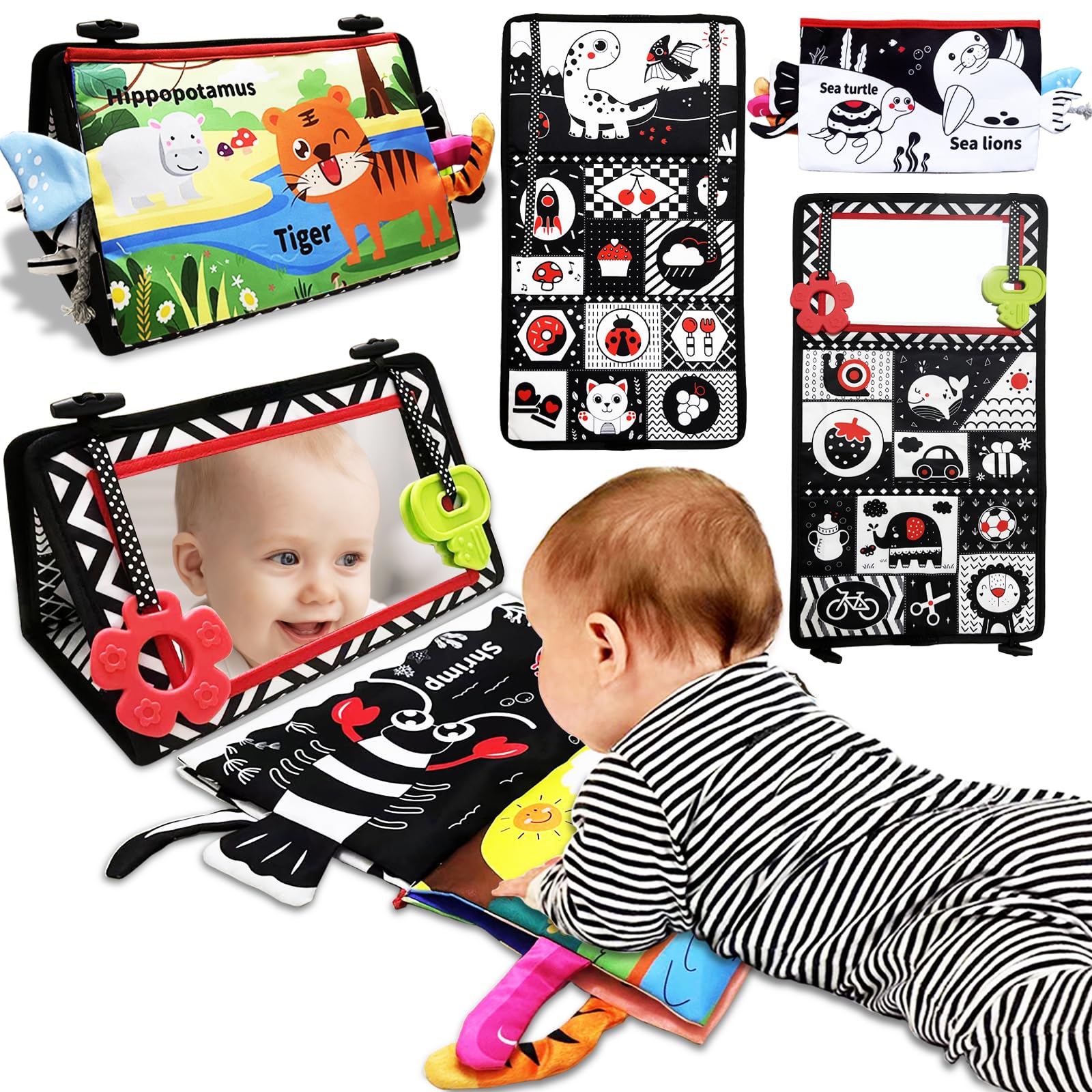 Autumety tummy time mirror for baby exploration and visual focus