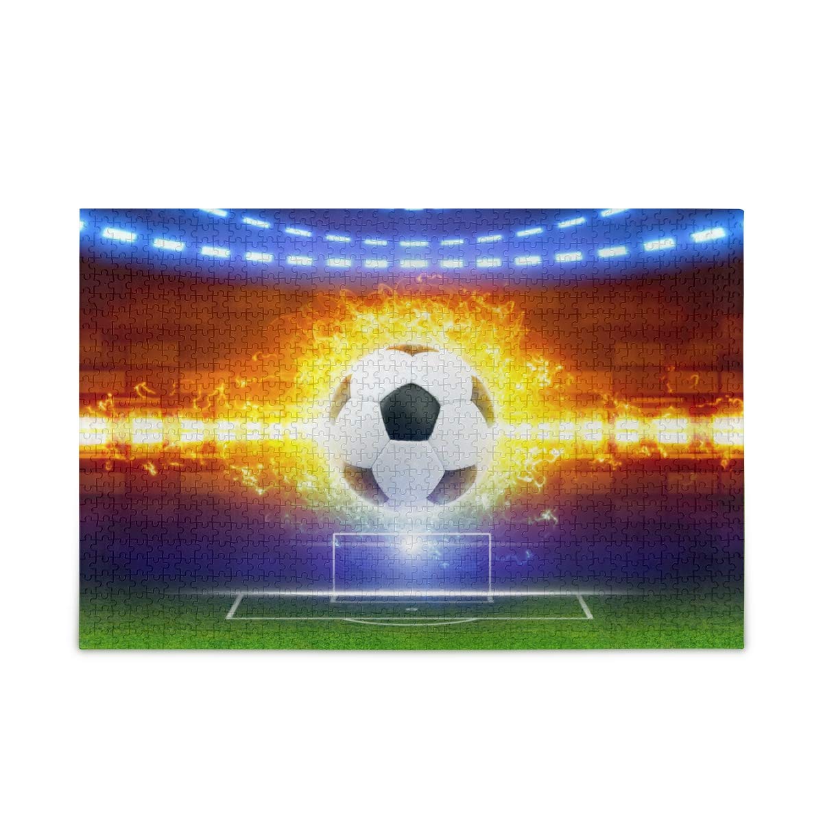 AUUXVA burning soccer ball puzzle 500 pieces for family fun and focus
