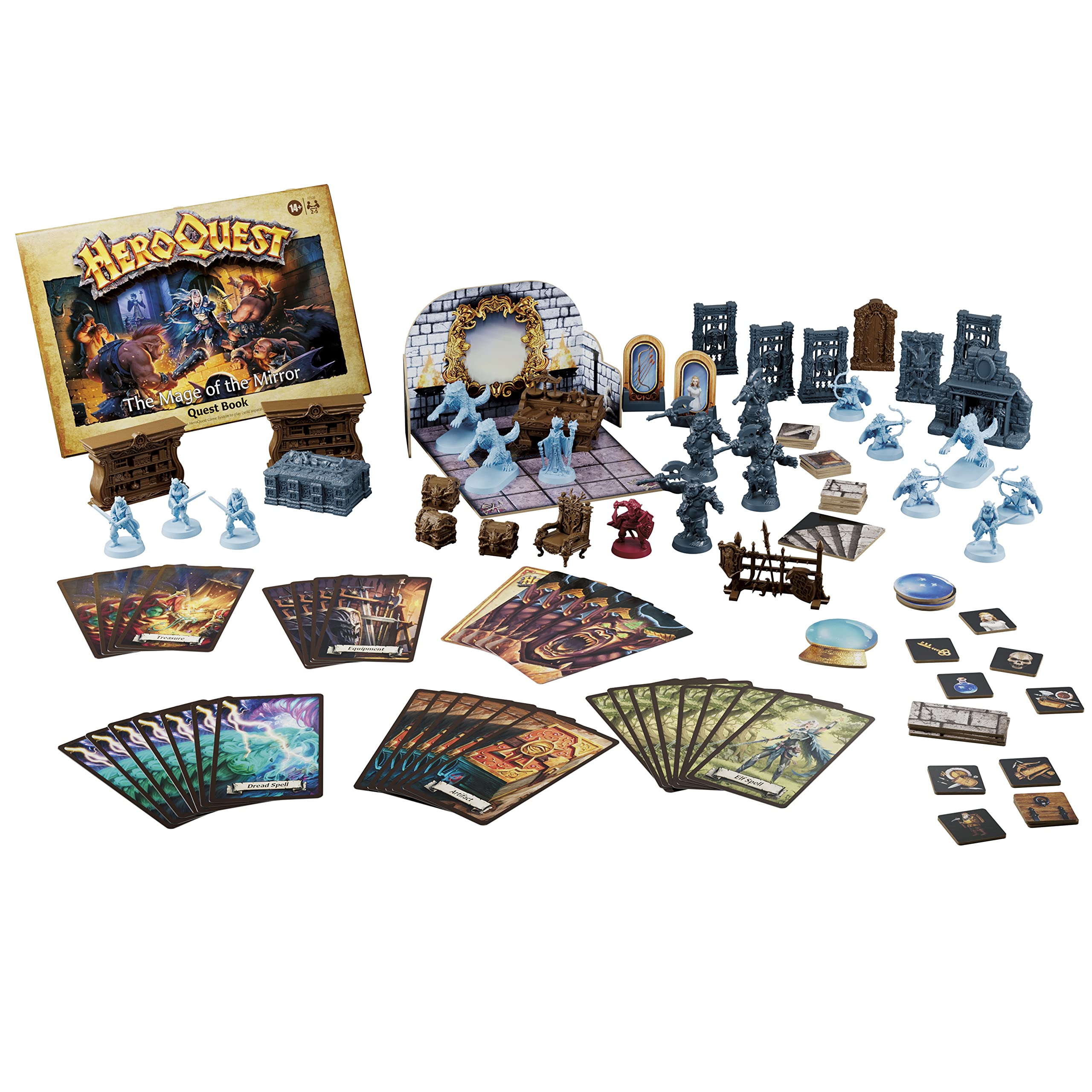 Avalon Hill HeroQuest full-color tiles show vibrant dungeon layouts