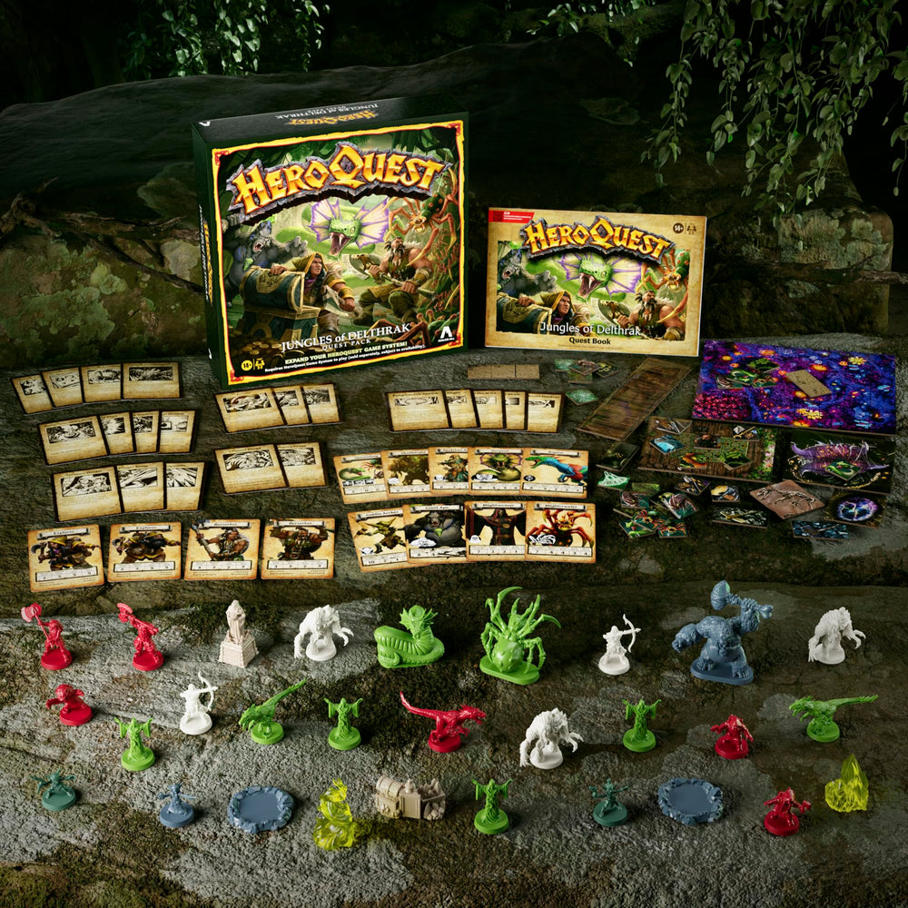 Avalon Hill HeroQuest Jungles Delthrak blightcrawler miniature adds peril to exploration.