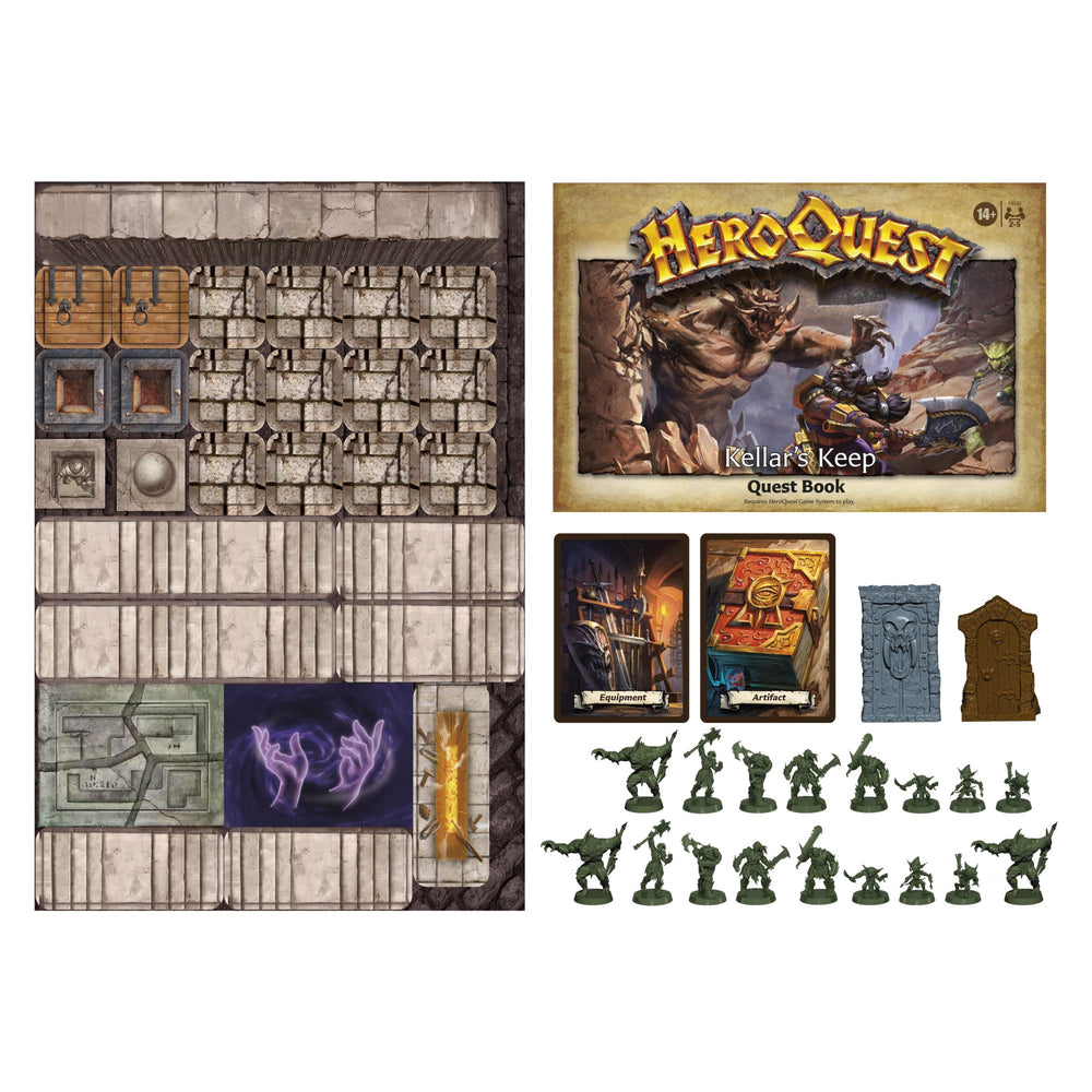 Avalon Hill HeroQuest Kellar's Keep miniatures invite painting and tabletop customization.