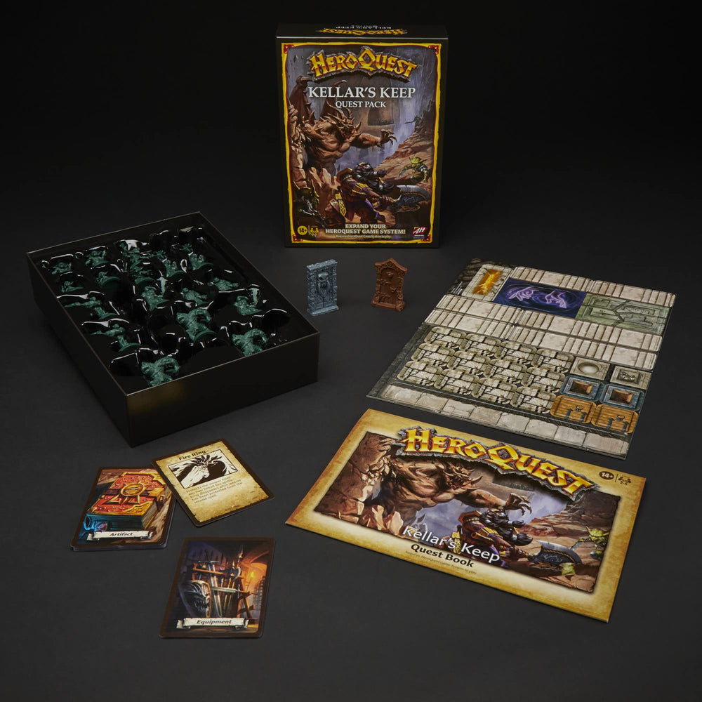 Avalon Hill HeroQuest Kellar's Keep includes 10 new quests for fresh challenges.