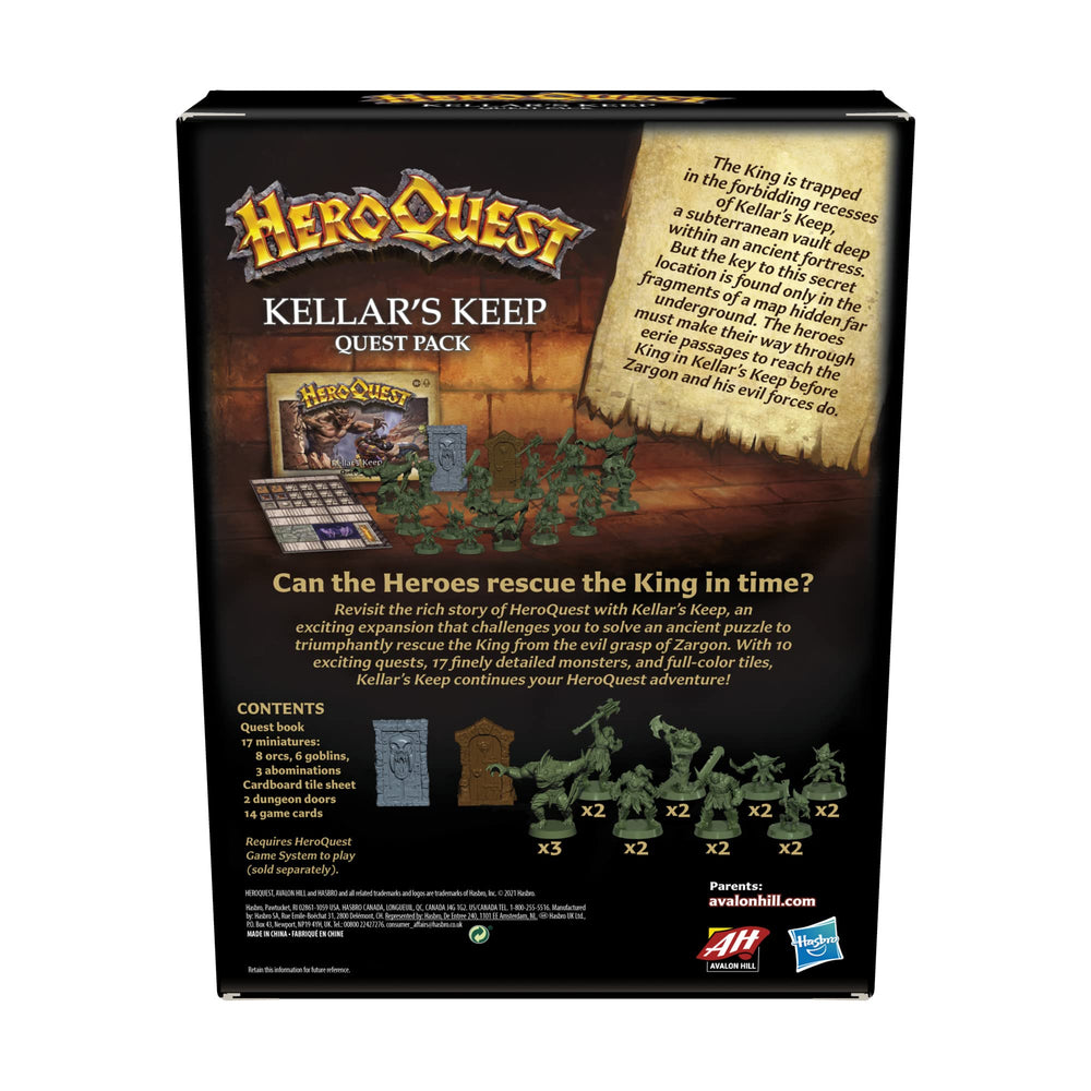 Avalon Hill HeroQuest Kellar's Keep tiles bring the underground world to life.
