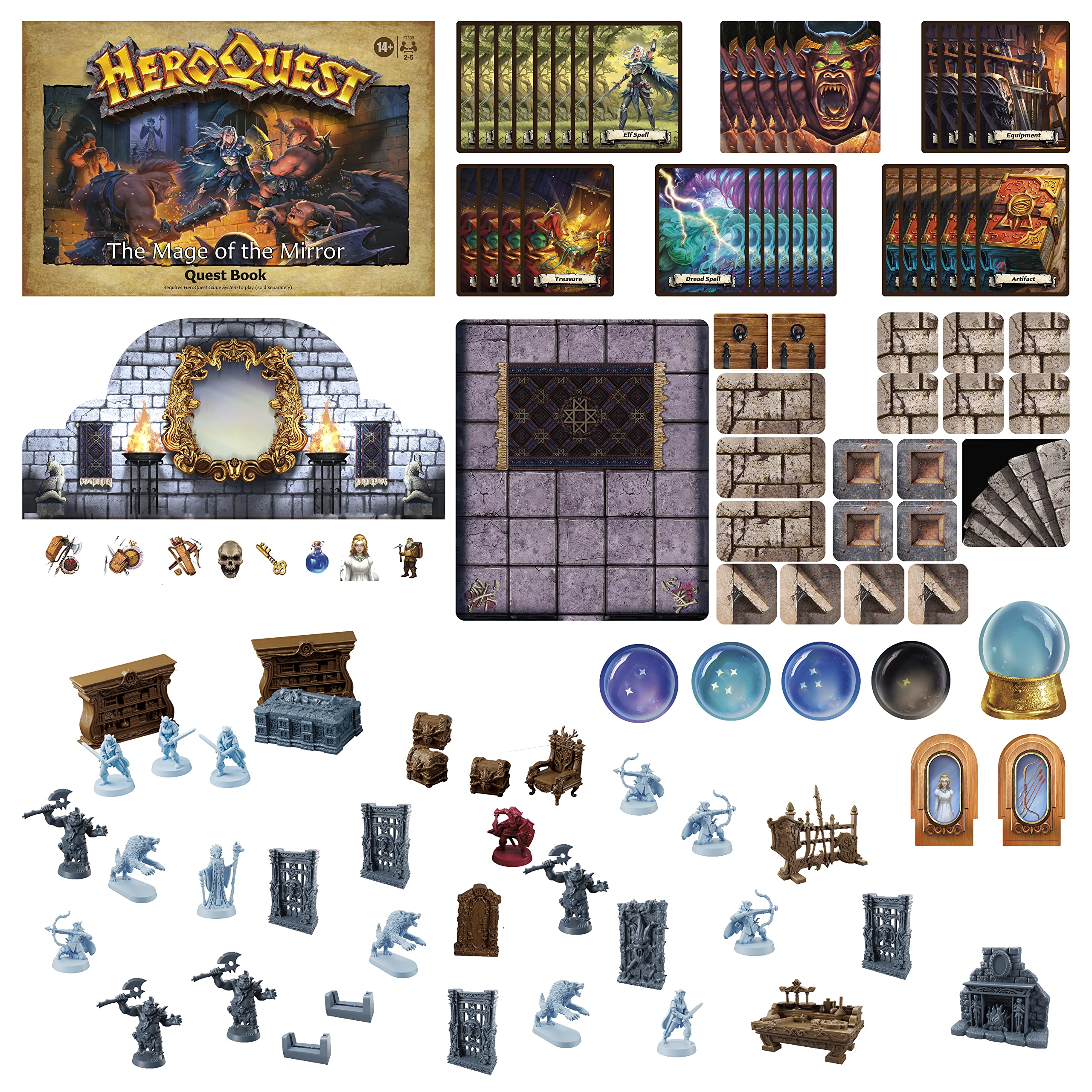 Avalon Hill HeroQuest quest book highlights the 10 adventures in this expansion