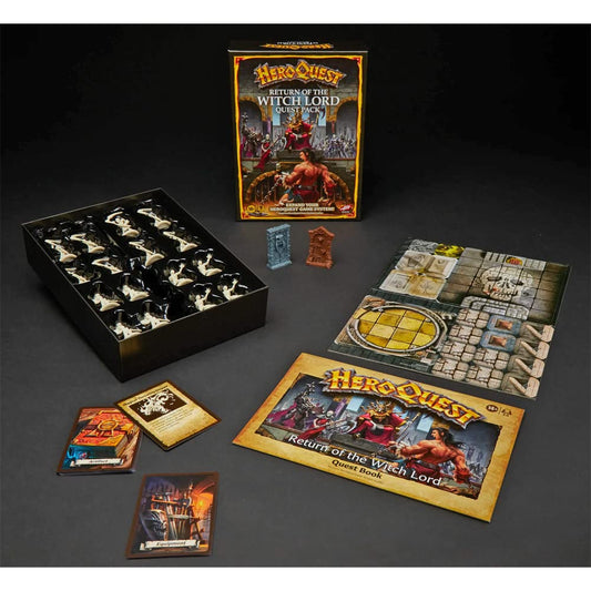 Avalon Hill HeroQuest Witch Lord tiles: full-color dungeon map for dynamic encounters