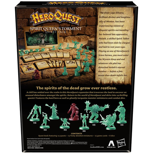 Avalon Hill Spirit Queen's Torment ghostly turquoise monster miniature sparks dramatic battles.
