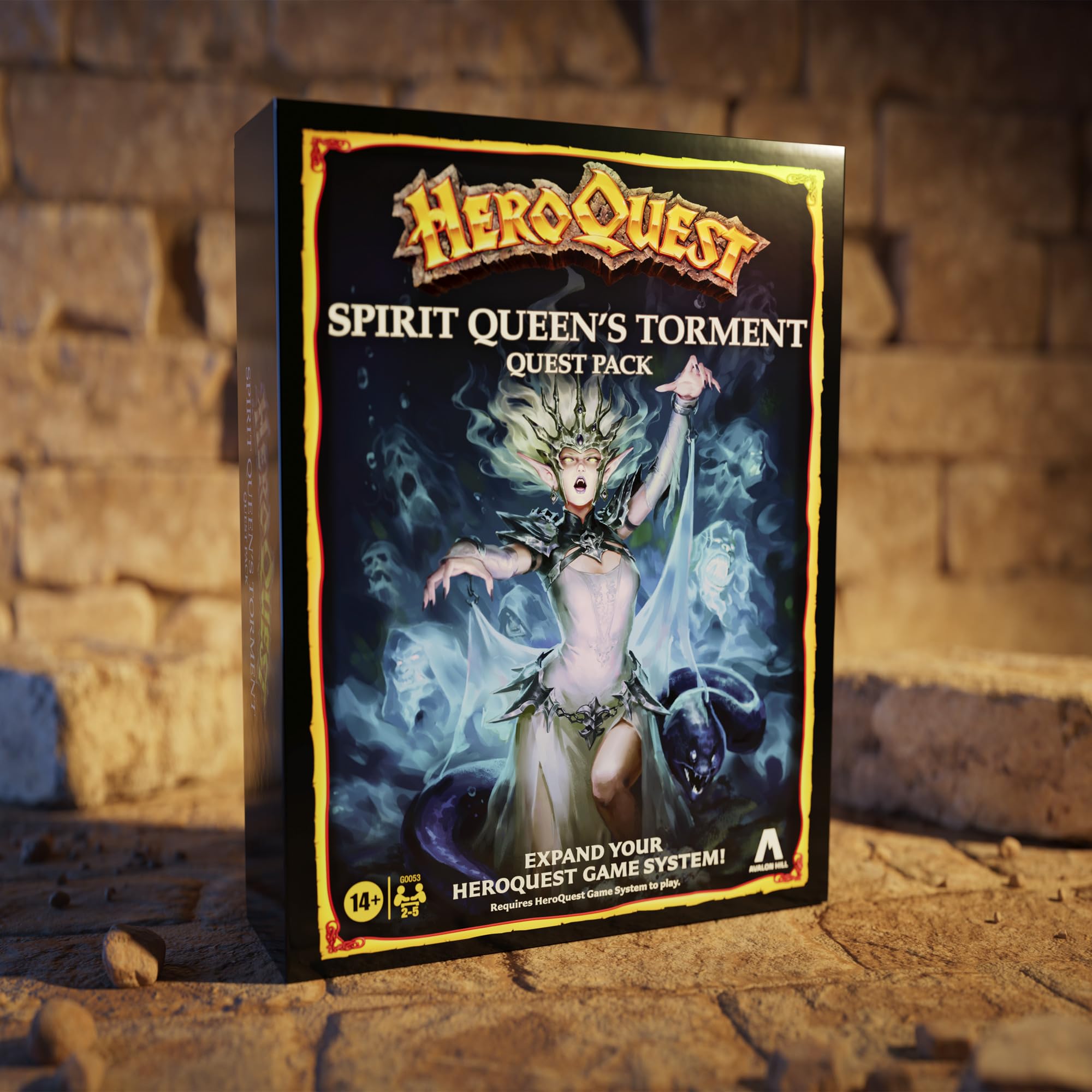 Avalon Hill Spirit Queen's Torment miniatures collection showcases for display and inspiration.