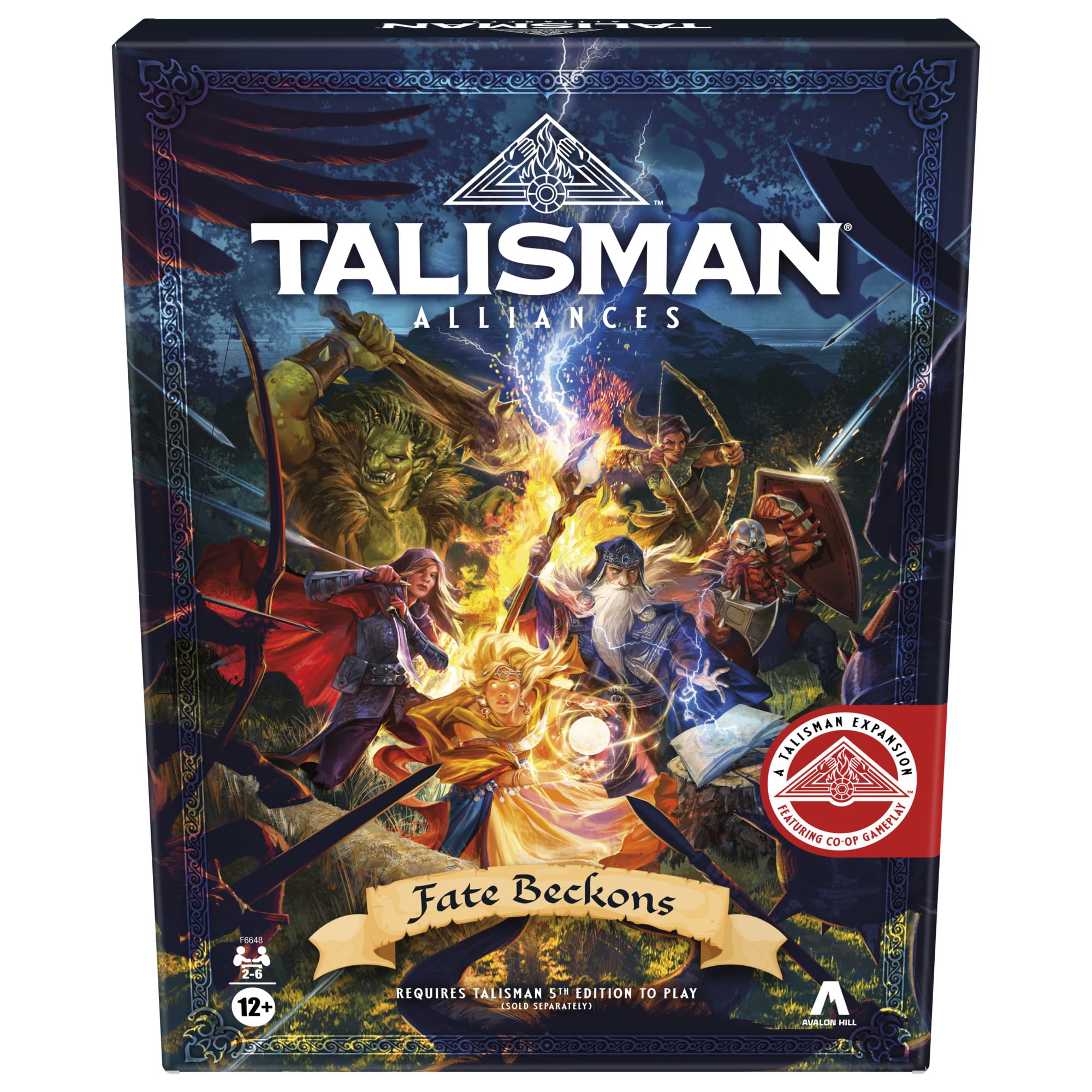 Avalon Hill Talisman Alliances box art invites groups to begin an immersive fantasy quest.