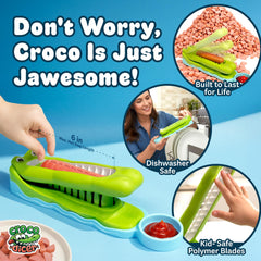 Compact CrocoDicer setup for quick, easy cleanup and storage.