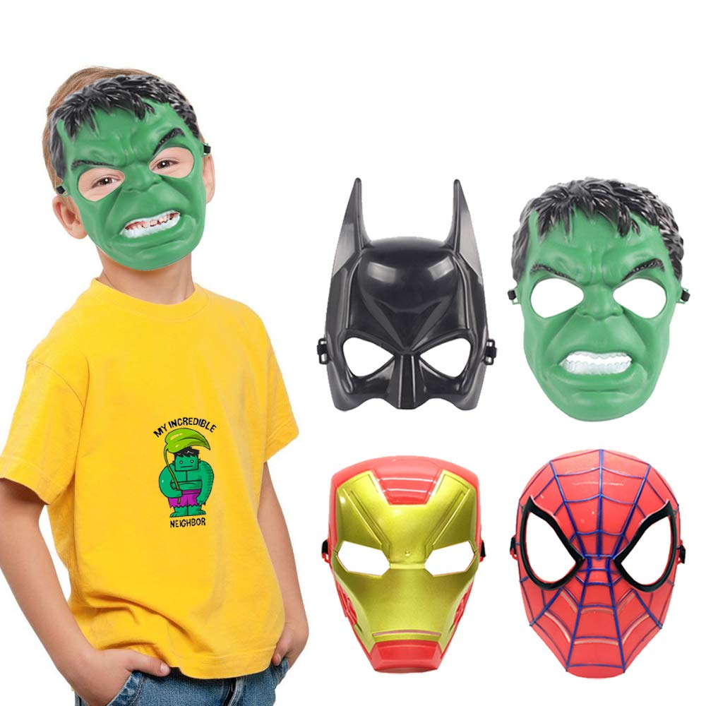 Avazera kid superhero mask front view with bold print for lasting playtime